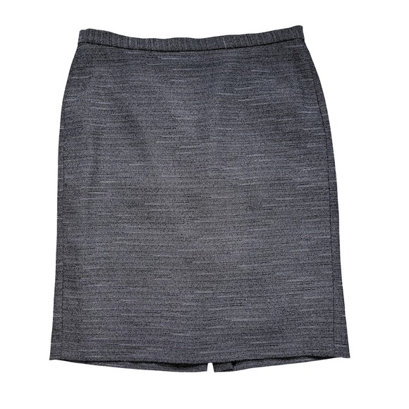 Anne Klein Suit Preppy Officecore‎ Tweed Pencil Skirt Gray Business Career 12 - Picture 1 of 4